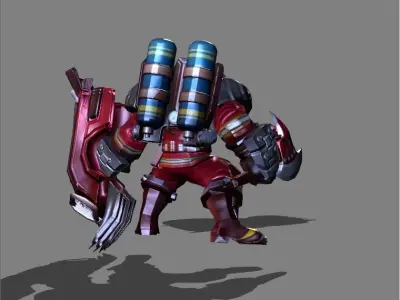 johnson Fire Chief Skin Low-poly 3D model