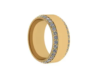 men weeding band with full diamonds all around-540 3D print model