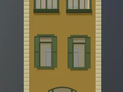 Retro house 3D model