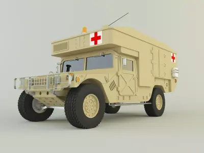 hummer ambulance 3D model