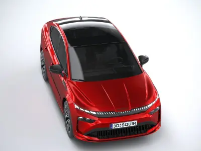 Skoda Enyaq Coupe with Interior 2025 3D model