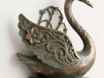 Swan  sculpture 3D print model