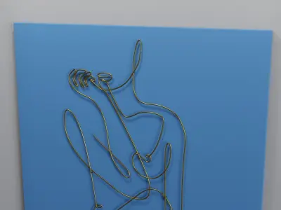 Frame Woman Art 3D model