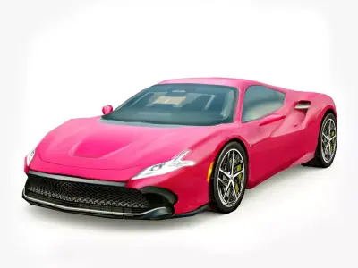 Generic Supercar v24 Low-poly 3D model