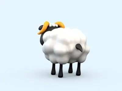 Sheep Low-poly 3D model