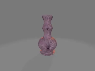 Wooden Pot - Pot 3D model Free low-poly 3D model