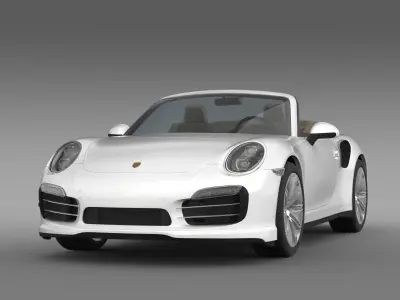 Porsche 911 Turbo Cabrio 2014 3D model
