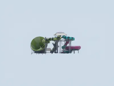 Water Park Slide Complex 03 3D model