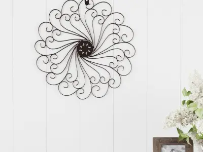 Swirl Metal Wall Decor 3D model