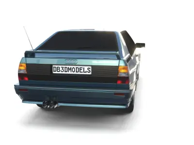 1981 Audi Coupe Quattro Dark Blue 3D model