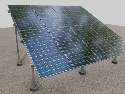 Solar Panel Steel Construction Type 2 3D model