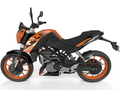 KTM Duke 125 Low-poly 3D model