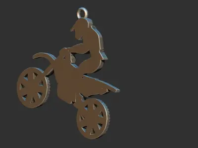Motocross Pendant 3D print model