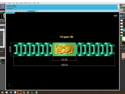 Luxury Engraved Chain Bracelet 3D Model for Men  4119 3D print model