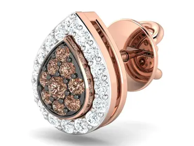 SWAZ12ER diamond pear shaped pendant 3D print model