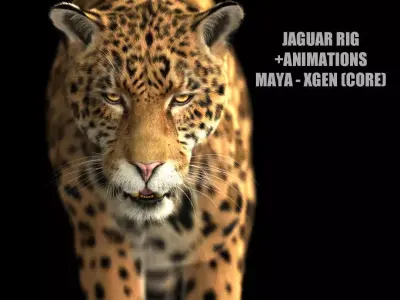 Jaguar ANIMATED Xgen core 3D model