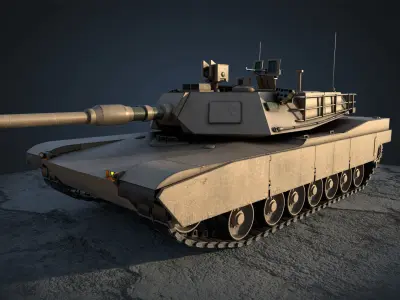 M1A2 Abrams - Game ready US Tank Low-poly 3D model
