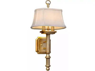 Brass wall sconce lamp in a modern classic style Art Deco 3D model