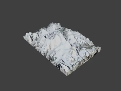 Cho Oyu Mountain Low-poly 3D model