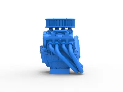 Engine of 600 Micro sprint car Scale 1 to 25 3D print model