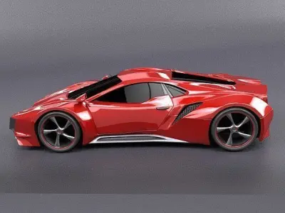 Evotros sports car concept 3D model