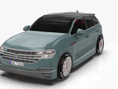 Lowpoly Basic Volkswagen Touareg Low-poly 3D model