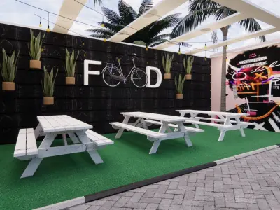 OUTDOOR BAR RESTAURANT 3D model