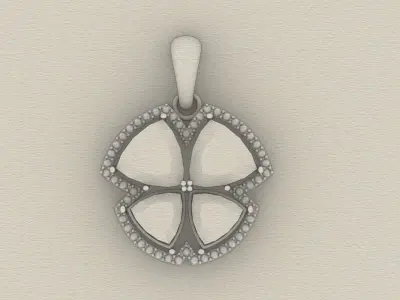Very sophisticated clover pendant 3D print model