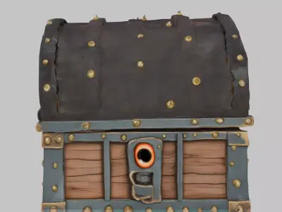 Treasure Chest Low-poly 3D model buy