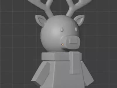 Nosed Reindeer 3D print model