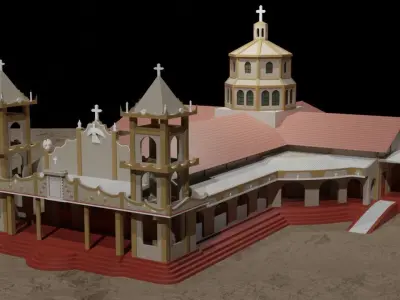  church of  St Michael Low-poly 3D model