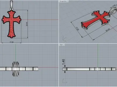 nice cross model 559 3D print model