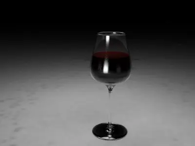 Wineglass set wine glass Free low-poly 3D model