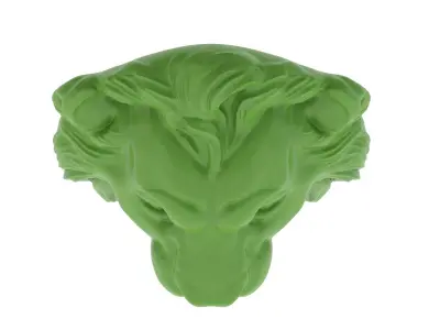 Lion Head 02 - 3D Printable 3D print model