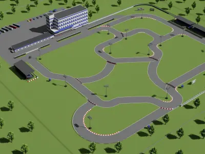 LOW POLY RACING PACK Low-poly 3D model