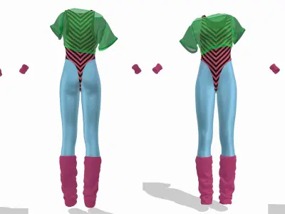 Fame Outfit vol 01 80s Collection 3D model