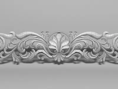 Carving ornate gold ornament  3D model