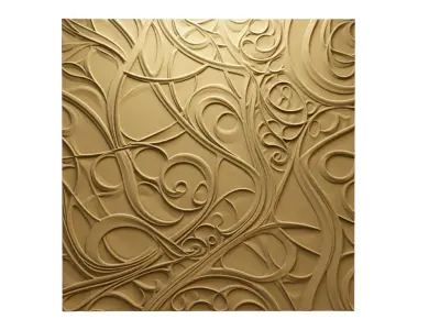 modern panel wall decor set wall relief mural CNC 142 3D model