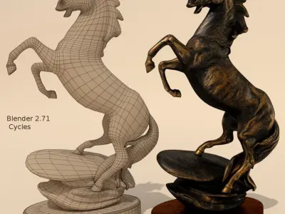 Horse Statuette 2A 3D model