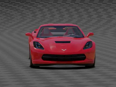 Chevrolet Corvette Low-poly 3D model