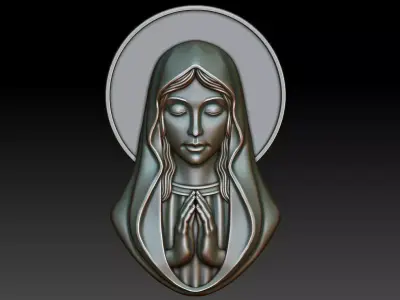 Virgin Mary 7 3D print model