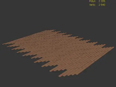 Wood Floor Oak Black Walnut WWL 3D model