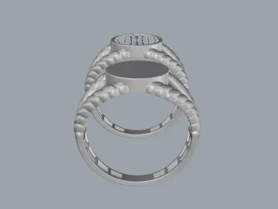 Luxury Rings Jewelry 3D print model 3D print model