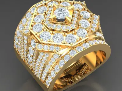 Luxury Men Rings Designs 4MR037 3D print model