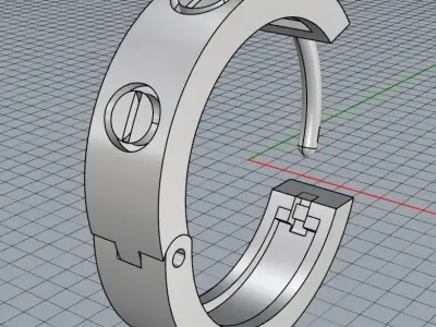 Earring Love  3D print model