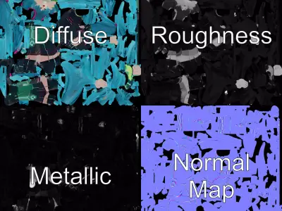 Neon Cyberpunk Diva model pack Low-poly 3D model