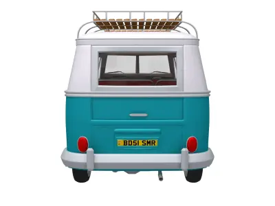 VW Camping Bus Cartoon 3D model