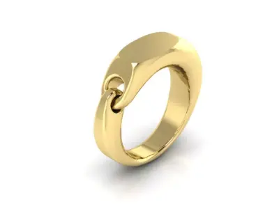 Link Signet Ring 3D print model