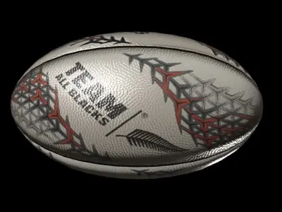 rugby ball 3 Low-poly 3D model