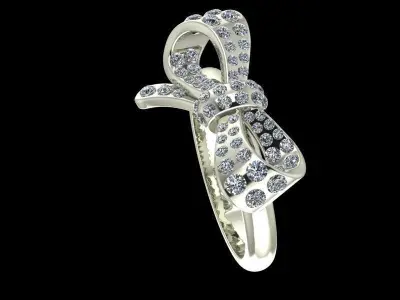 Bow tie ring 3D print model